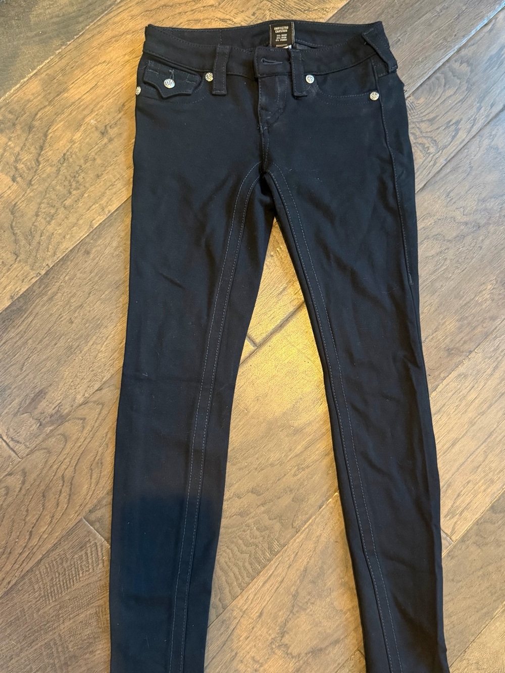 True Religion Women's Black Slim Ponte Skinny Pants